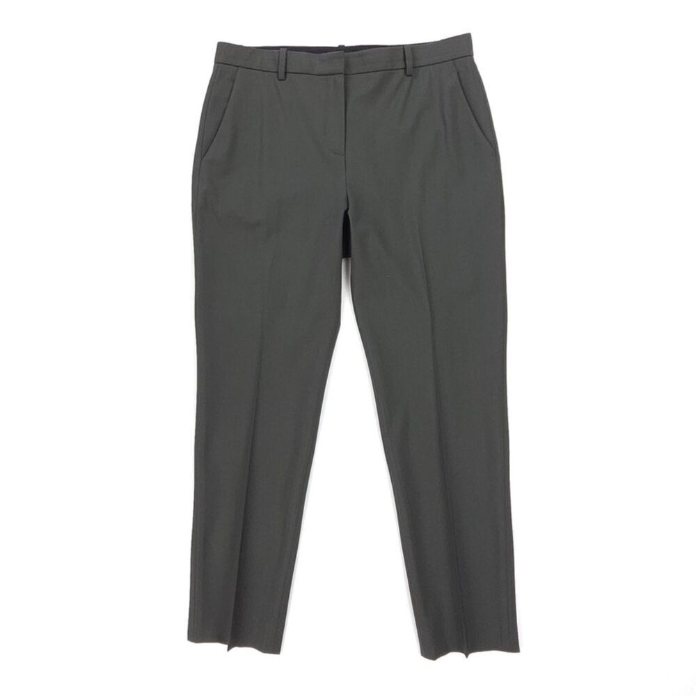 THEORY Virgin Wool Tapered Dress Pants Classic Trouser Old Money Quiet Luxury 4